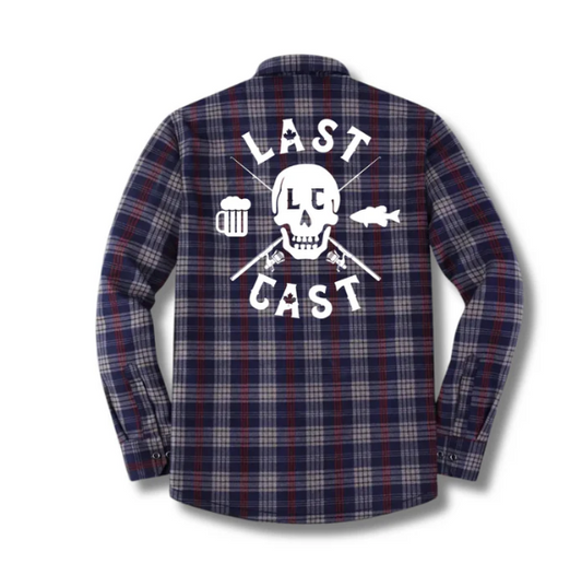 Sippin’ N Lippin’ Fleece Plaid - Navy