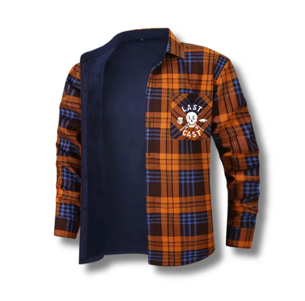 Sippin’ N Lippin’ Fleece Plaid - Orange