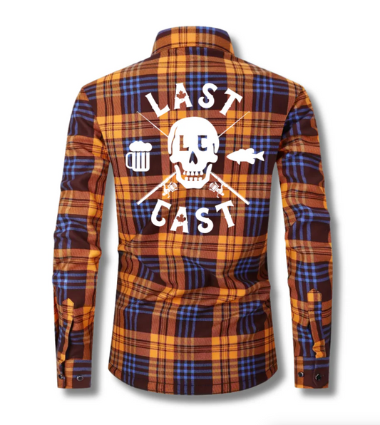 Sippin’ N Lippin’ Fleece Plaid - Orange