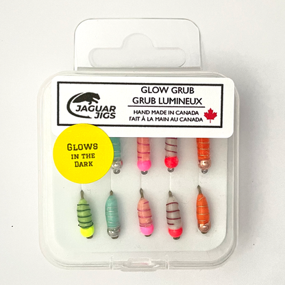 Glow Grubs - Short & Long Shank Variety Pack (10pcs)