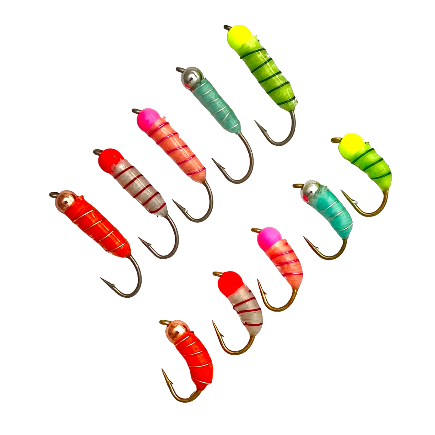 Glow Grubs - Short & Long Shank Variety Pack (10pcs)