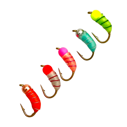 0.5" Glow Grubs - Short Shank Variety Pack (5pcs)